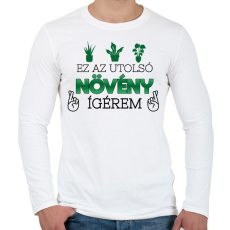 PRINTFASHION Utolsó növény - Férfi hosszú ujjú póló - Fehér