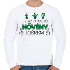 PRINTFASHION Utolsó növény - Férfi pulóver - Fehér