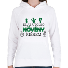 PRINTFASHION Utolsó növény - Női kapucnis pulóver - Fehér női pulóver, kardigán