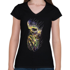 PRINTFASHION Utolsó remény - Női V-nyakú póló - Fekete női póló