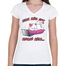 PRINTFASHION Utolsó rész - Sorozatfüggő - Női V-nyakú póló - Fehér női póló