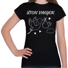 PRINTFASHION Úton vagyok - Női póló - Fekete női póló