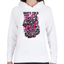 PRINTFASHION Ütős - Női kapucnis pulóver - Fehér női pulóver, kardigán