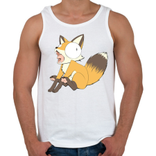 PRINTFASHION Üvöltő róka - Férfi atléta - Fehér atléta, trikó