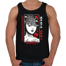 PRINTFASHION Uzumaki - Férfi atléta - Fekete női trikó