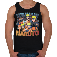 PRINTFASHION Uzumaki Naruto - Férfi atléta - Fekete atléta, trikó