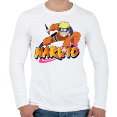 PRINTFASHION Uzumaki Naruto - Férfi hosszú ujjú póló - Fehér