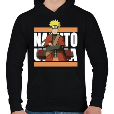PRINTFASHION Uzumaki Naruto - Férfi kapucnis pulóver - Fekete