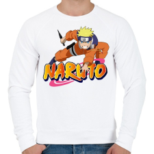 PRINTFASHION Uzumaki Naruto - Férfi pulóver - Fehér férfi pulóver, kardigán