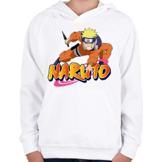 PRINTFASHION Uzumaki Naruto - Gyerek kapucnis pulóver - Fehér