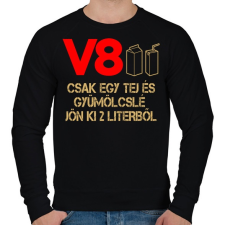 PRINTFASHION V8 benzin - Férfi pulóver - Fekete férfi pulóver, kardigán