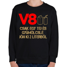 PRINTFASHION V8 benzin - Gyerek pulóver - Fekete gyerek pulóver, kardigán