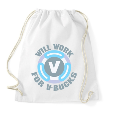 PRINTFASHION V-buck - Sportzsák, Tornazsák - Fehér tornazsák