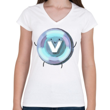 PRINTFASHION V-bucks - Fortnite - Női V-nyakú póló - Fehér női póló