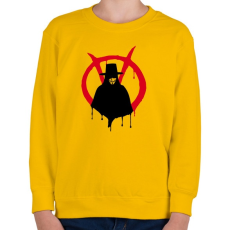 PRINTFASHION V for vendetta - Gyerek pulóver - Sárga