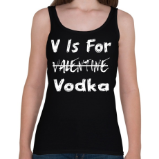 PRINTFASHION V for vodka - Női atléta - Fekete