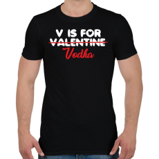 PRINTFASHION V is for Vodka - Férfi póló - Fekete