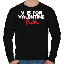 PRINTFASHION V is for Vodka - Férfi pulóver - Fekete férfi pulóver, kardigán