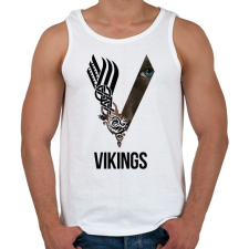 PRINTFASHION V - Vikings - Férfi atléta - Fehér atléta, trikó