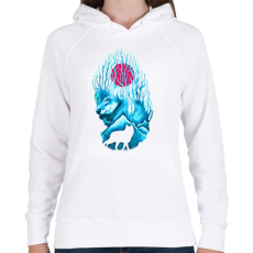 PRINTFASHION Vad fagy - Női kapucnis pulóver - Fehér