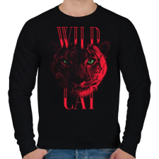 PRINTFASHION Vad macska - Férfi pulóver - Fekete férfi pulóver, kardigán