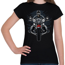 PRINTFASHION Vad motoros - Női póló - Fekete női póló