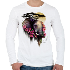PRINTFASHION Vad virágzás - Férfi hosszú ujjú póló - Fehér férfi póló