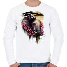 PRINTFASHION Vad virágzás - Férfi pulóver - Fehér