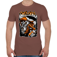 PRINTFASHION Vadak - Férfi póló - Mogyoróbarna