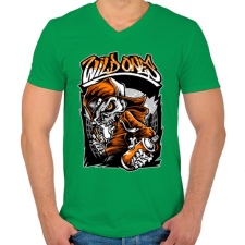 PRINTFASHION Vadak - Férfi V-nyakú póló - Zöld férfi póló