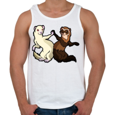 PRINTFASHION Vadas és albínó görénypáros - Férfi atléta - Fehér