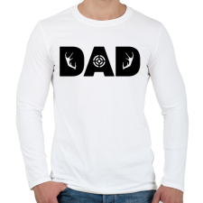 PRINTFASHION Vadász apa - Férfi hosszú ujjú póló - Fehér férfi póló