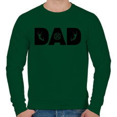 PRINTFASHION Vadász apa - Férfi pulóver - Sötétzöld