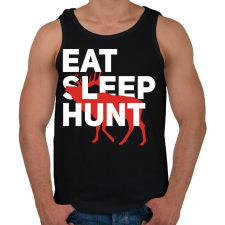 PRINTFASHION Vadász (Eat, Sleep, Hunt) - Férfi atléta - Fekete atléta, trikó
