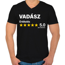 PRINTFASHION Vadász Értékelés ***** 5.0 (69 értékelés) - Férfi V-nyakú póló - Fekete férfi póló