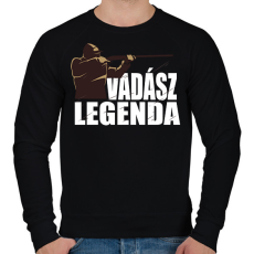 PRINTFASHION Vadász Legenda - Férfi pulóver - Fekete