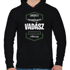 PRINTFASHION Vadász prémium minőség - Férfi kapucnis pulóver - Fekete