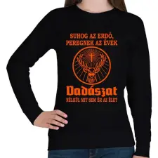 PRINTFASHION Vadászat az életem! - Női pulóver - Fekete női pulóver, kardigán