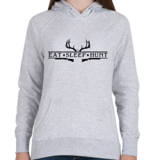 PRINTFASHION Vadászat - Női kapucnis pulóver - Sport szürke