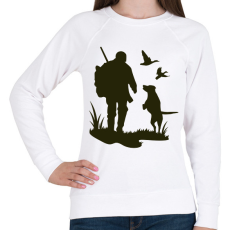 PRINTFASHION Vadászat - Női pulóver - Fehér