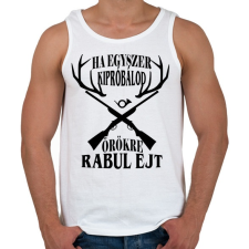 PRINTFASHION Vadászat örökre - Férfi atléta - Fehér atléta, trikó