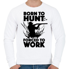 PRINTFASHION Vadásznak született - Férfi pulóver - Fehér