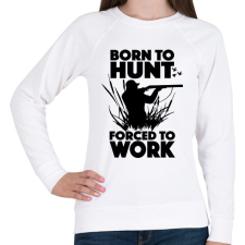 PRINTFASHION Vadásznak született - Női pulóver - Fehér női pulóver, kardigán