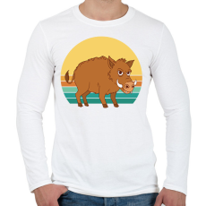 PRINTFASHION Vaddisznó - Férfi hosszú ujjú póló - Fehér