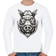 PRINTFASHION Vadisznó - Férfi pulóver - Fehér férfi pulóver, kardigán