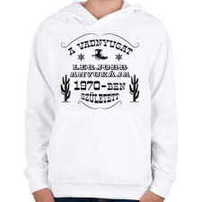 PRINTFASHION Vadnyugat legjobb anyukája - Évszámmal - Gyerek kapucnis pulóver - Fehér gyerek pulóver, kardigán