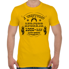 PRINTFASHION Vadnyugat legjobb apukája - Évszámmal - Férfi póló - Sárga