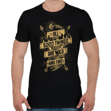 PRINTFASHION Vadon és szabadon - Férfi póló - Fekete férfi póló