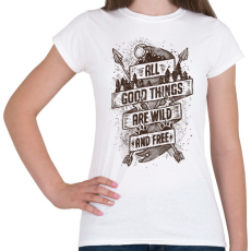 PRINTFASHION Vadon és szabadon - Női póló - Fehér