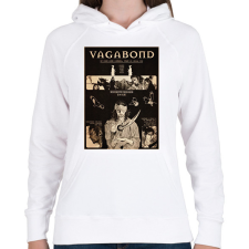 PRINTFASHION VAGABOND - Miyomato Musashi - Női kapucnis pulóver - Fehér női pulóver, kardigán